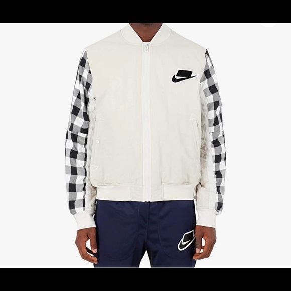 Nike Other - Men’s Nike Sportswear Plaid Bomber Jacket